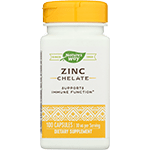 Nature's Way Zinc Chelate 30 mg 100 Capsules