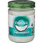 nutiva organic virgin coconut oil glass jar jar 14 oz