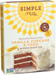 simple mills naturally gluten-free vanilla cupcake and cake almond flour mix 11.5 oz