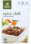 Simply Organic Organic Spicy Chili Seasoning Packet 1 oz