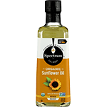 spectrum organic sunflower oil expeller pressed refined bottle 16 oz
