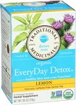traditional medicinals everyday detox tea lemon 16 bag
