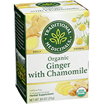 Traditional Medicinals Ginger with Chamomile Herbal Tea box 16 bags