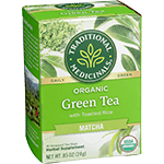 traditional medicinals organic green tea matcha with toasted rice 16 bags