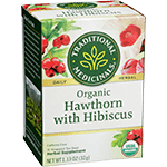 traditional medicinals hawthorn with hibiscus tea 16 bags