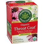 Traditional Medicinals Lemon Echinacea Throat Coat Herbal Tea Box 16 Tea Bags