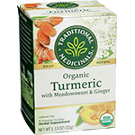 traditional medicinals organic turmeric with meadowsweet and ginger herbal tea 16 bags