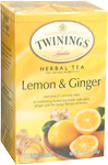 twinings tea of london herbal tea lemon and ginger 20 bags