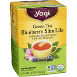 yogi tea green tea blueberry slim life tea 16 bags