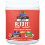 garden of life dr. formulated keto fit weight loss shake chocolate 12.87 oz